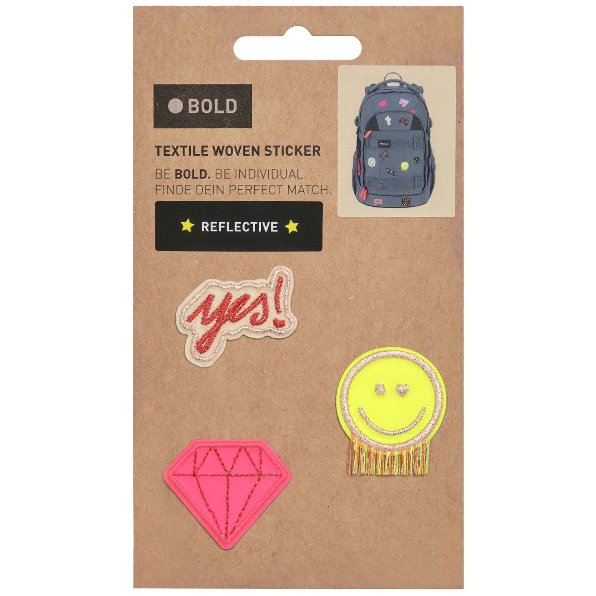 Lassig BOLD Match Textile Sticker - Diamond