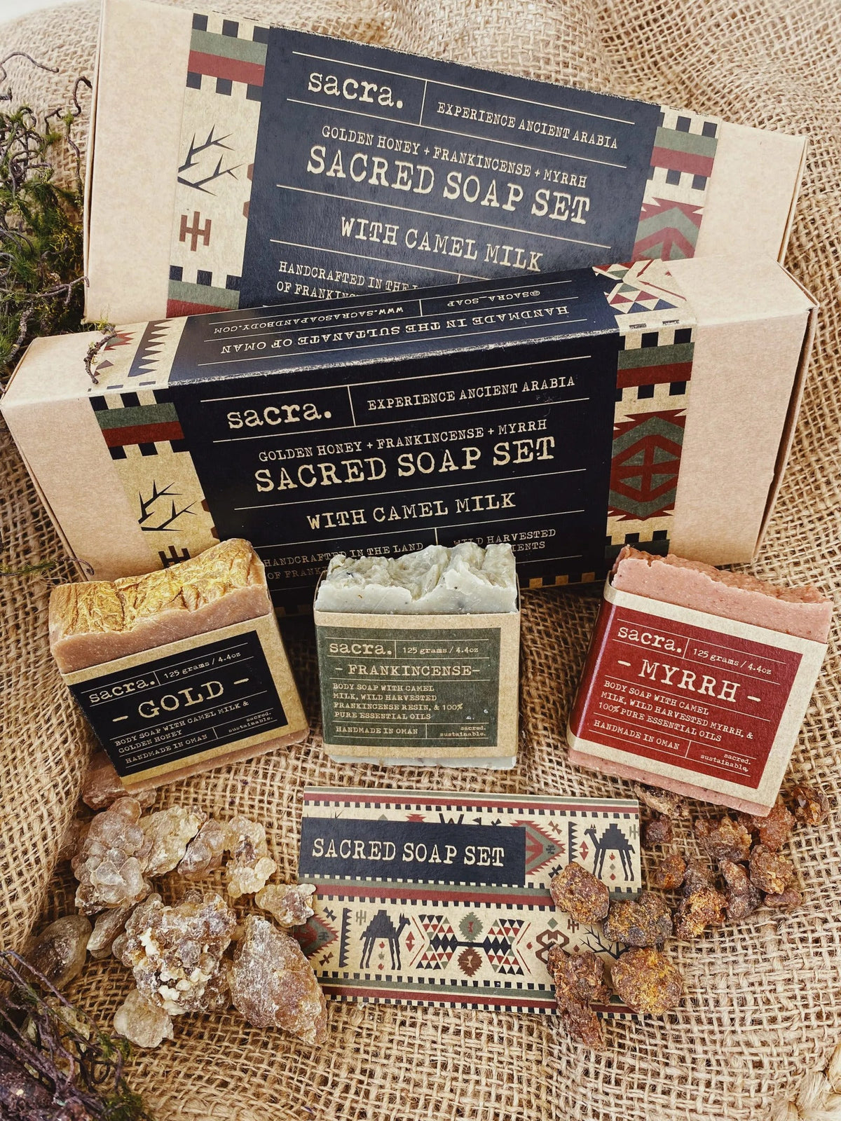 3 Piece Sacred Soap Gift Set – Gold, Frankincense &amp; Myrrh