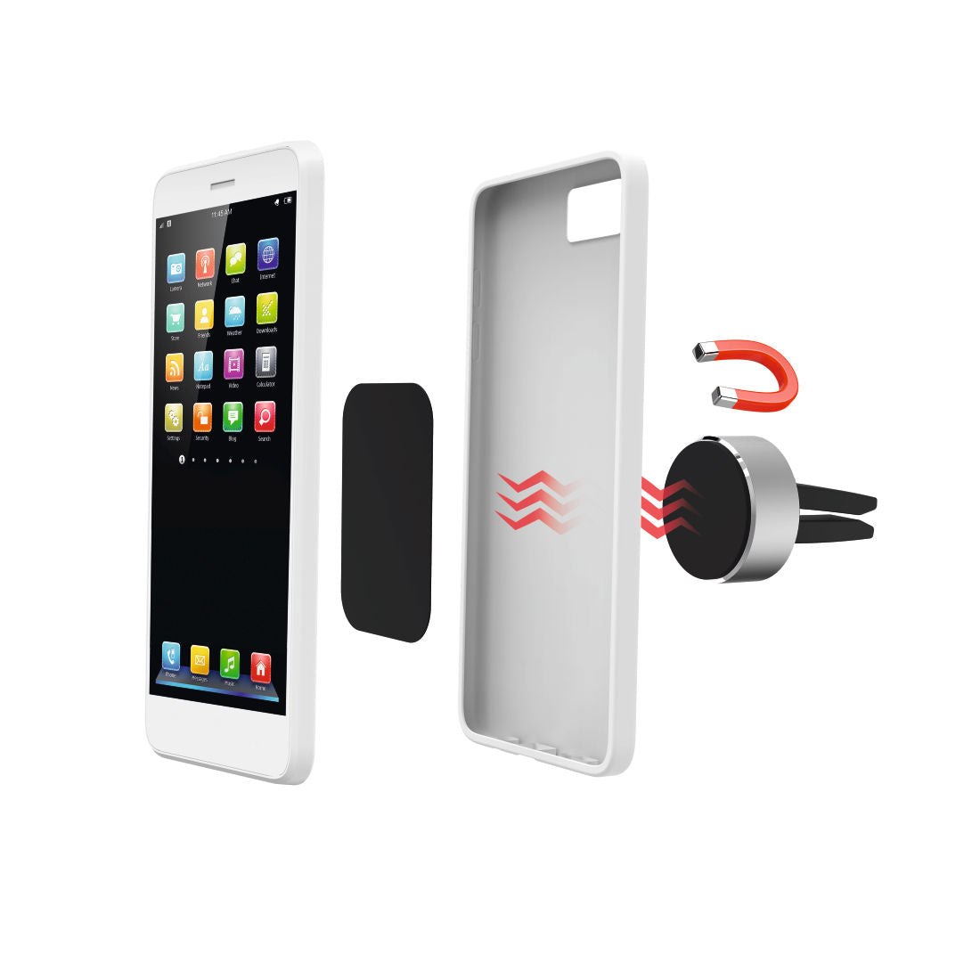 HAMA 173765 "Magnetic Aluminium" Universal Smartphone Holder