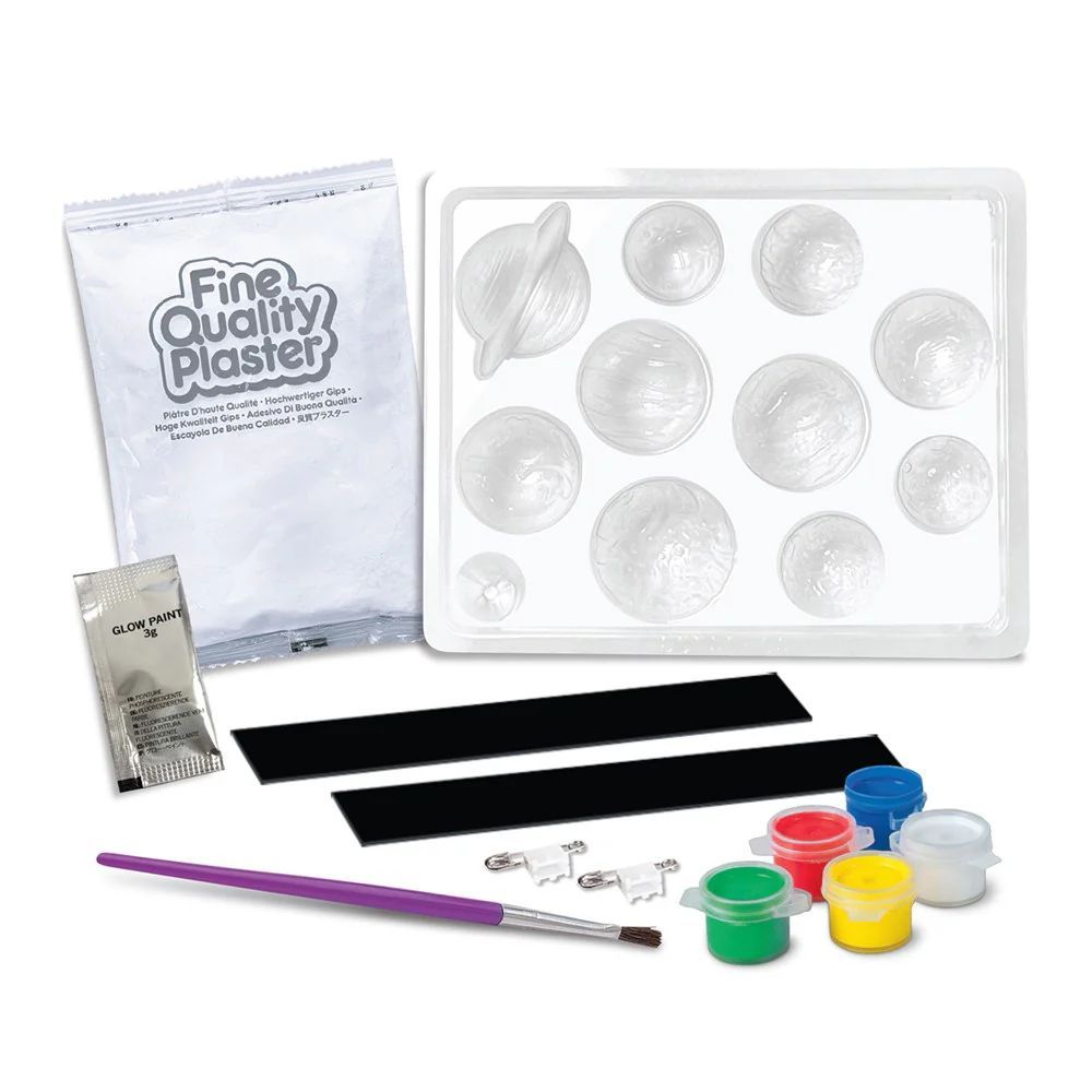4M Mould & Paint Solar System Glow-In-The-Dark Craft Kit, 18.5x15.2cm, 5+ Years