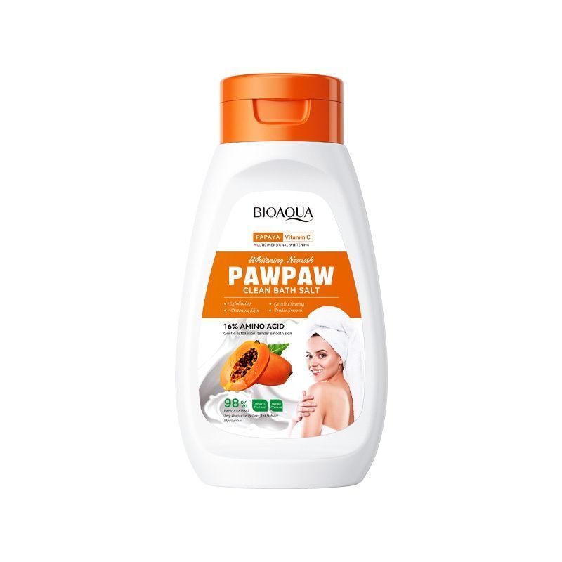 Papaya Brightening Bath Salt with Vitamin C-Deep Cleansing & Hydrating-001-BQY35165