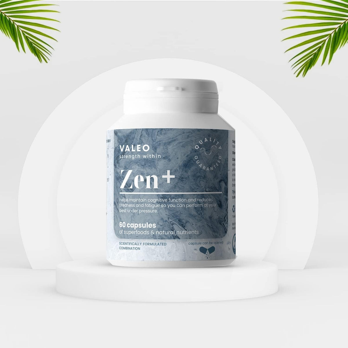 Valeo Zen+ | Magnesium + L’theanine + Organic Saffron + B6 60 Vegan Capsules