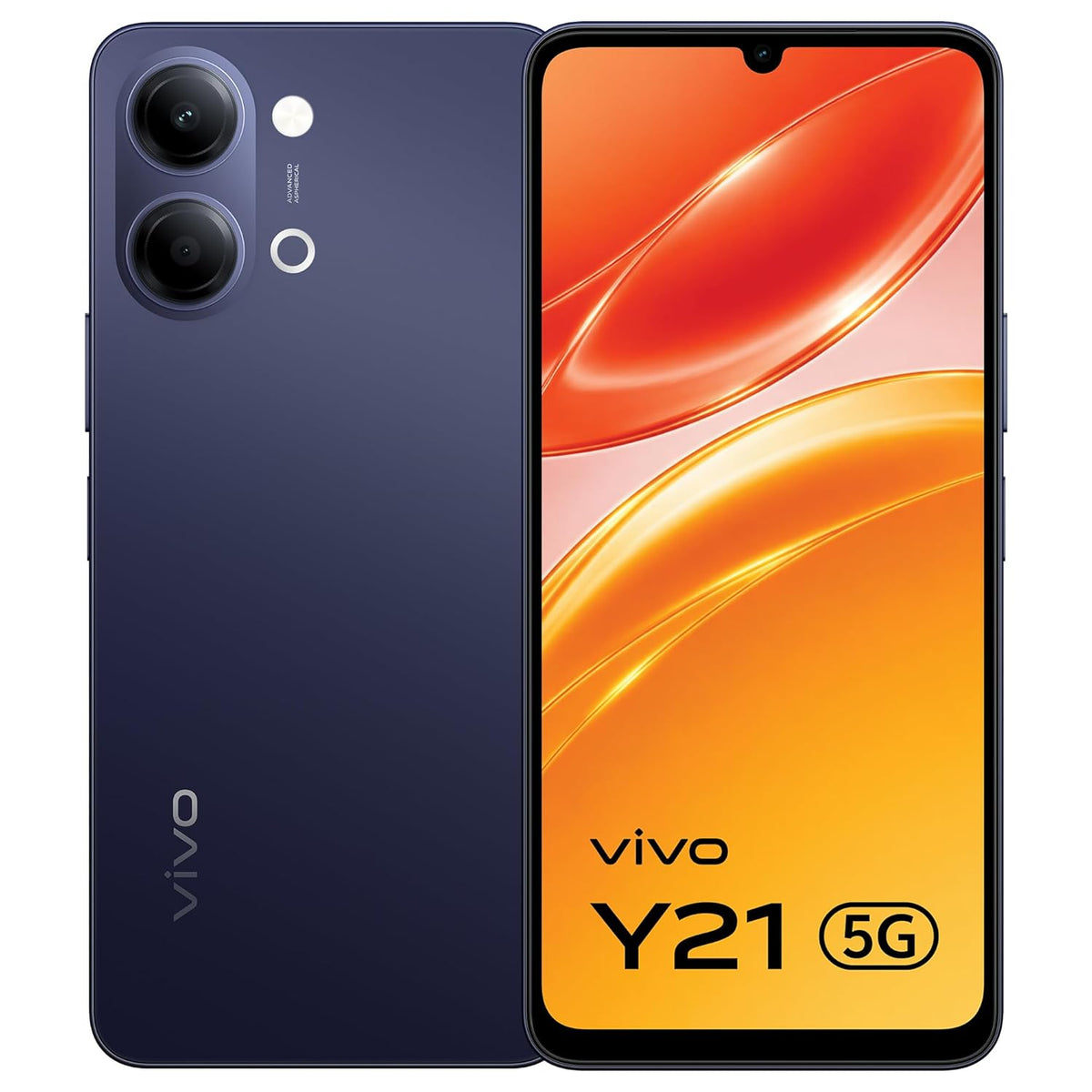 vivo Y21 5G Smartphone, 4GB RAM, 256GB Storage, 6.74" Display, 6500mAh Battery, 44W FlashCharge, Dual SIM
