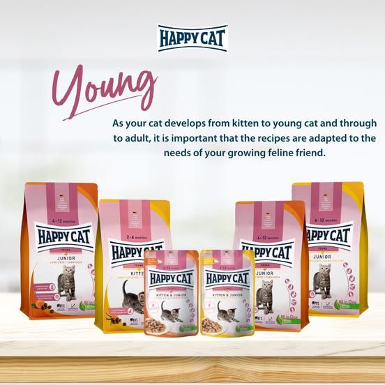 Happy Cat MIS Kitten & Junior Farm Duck - 85g (Set of 4)