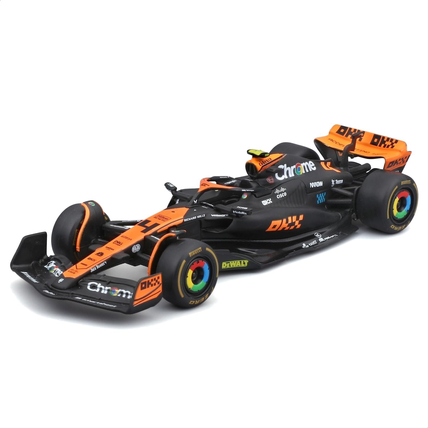 Bburago Metal Formula, Racing F1 Season 2022, McLaren Lando Norris Die-Cast Cars Set, 1:43, Pack of 7