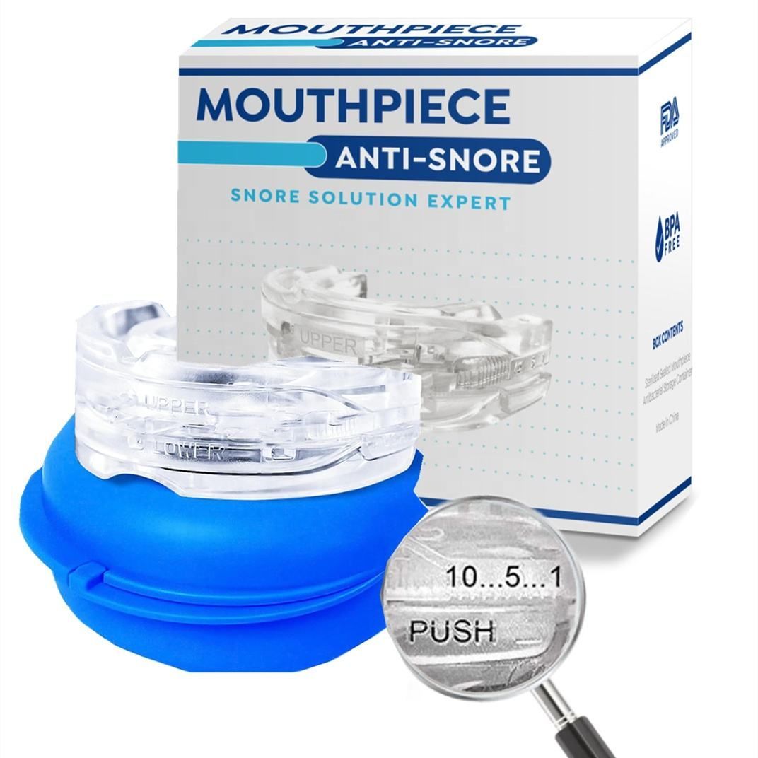 Adjustable Anti-Snoring Mouthpiece - Nighttime Teeth Mouthguard for Bruxism and Sleeping Bite Guard Sleep Peacefully