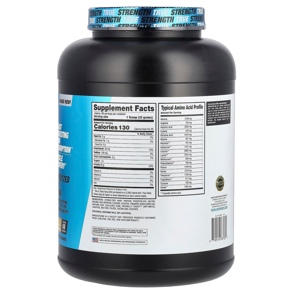 BPI HYDRO HD VANILA ICE CREAM 4.8 LB 68 SERV