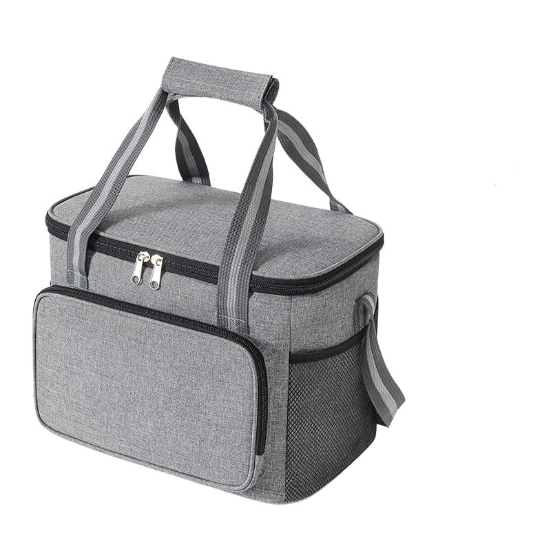 15L Insulated Lunch Bag Large Capacity Waterproof Cooler Tote with Front Pocket for Camping and Travel