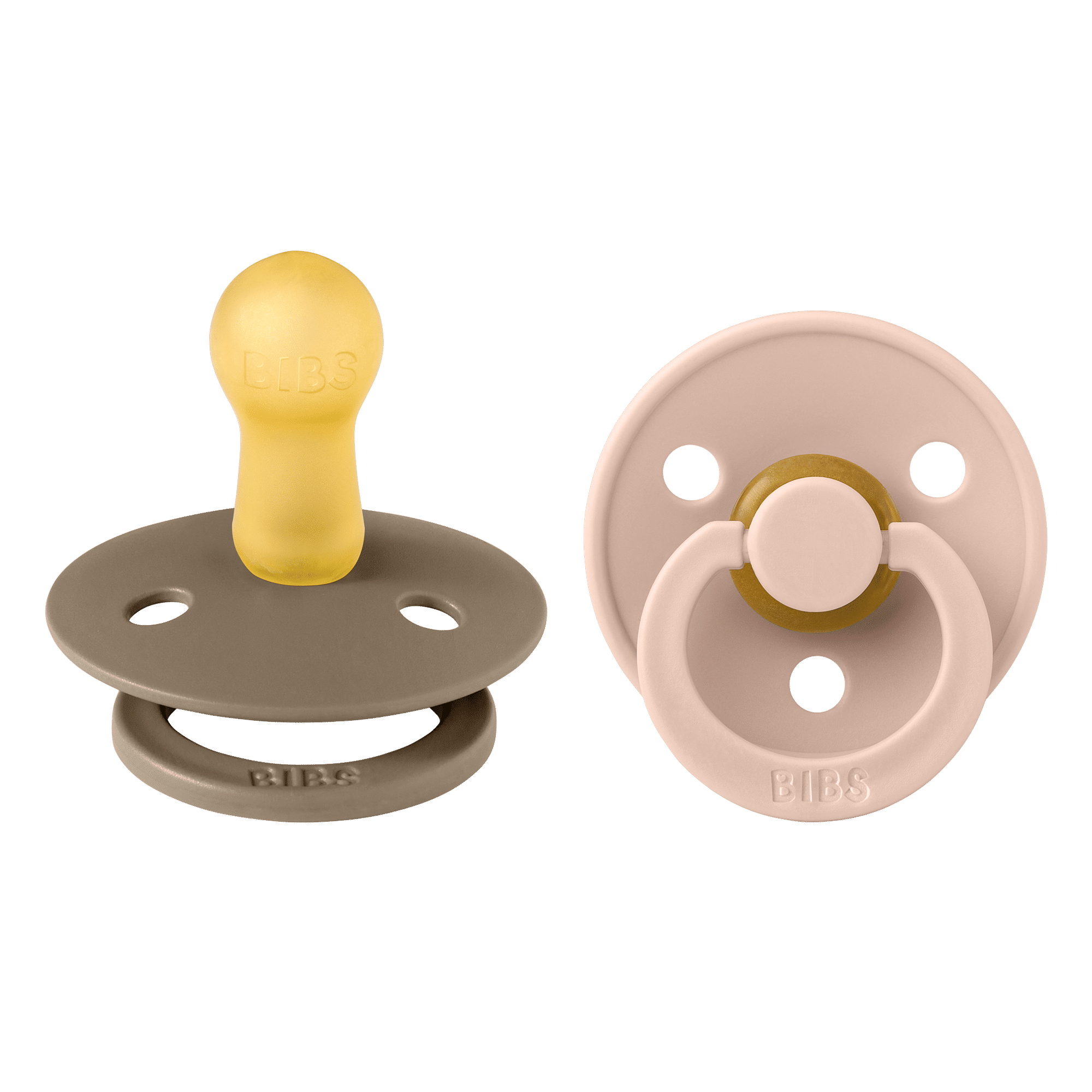 Bibs-Colour 2 Pack Latex Size2-Dark Oak/Blush
