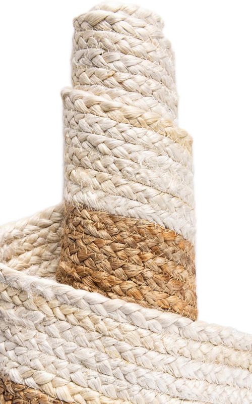 Handmade Eco Friendly Natural Jute Dual White Tone Dining Table Runner