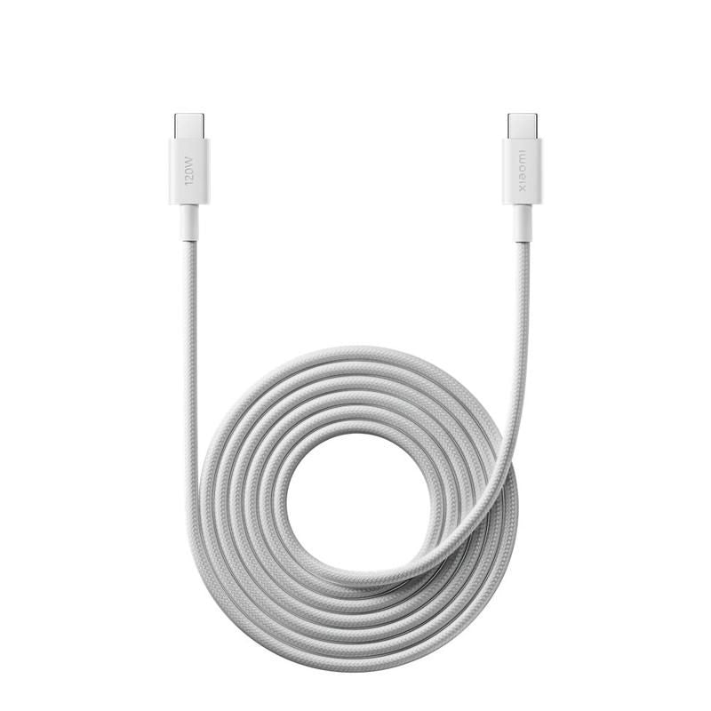Xiaomi 6A Braided USB-C to USB-C Fast Charging Cable, 120W HyperCharge & 480Mbps Data Transfer