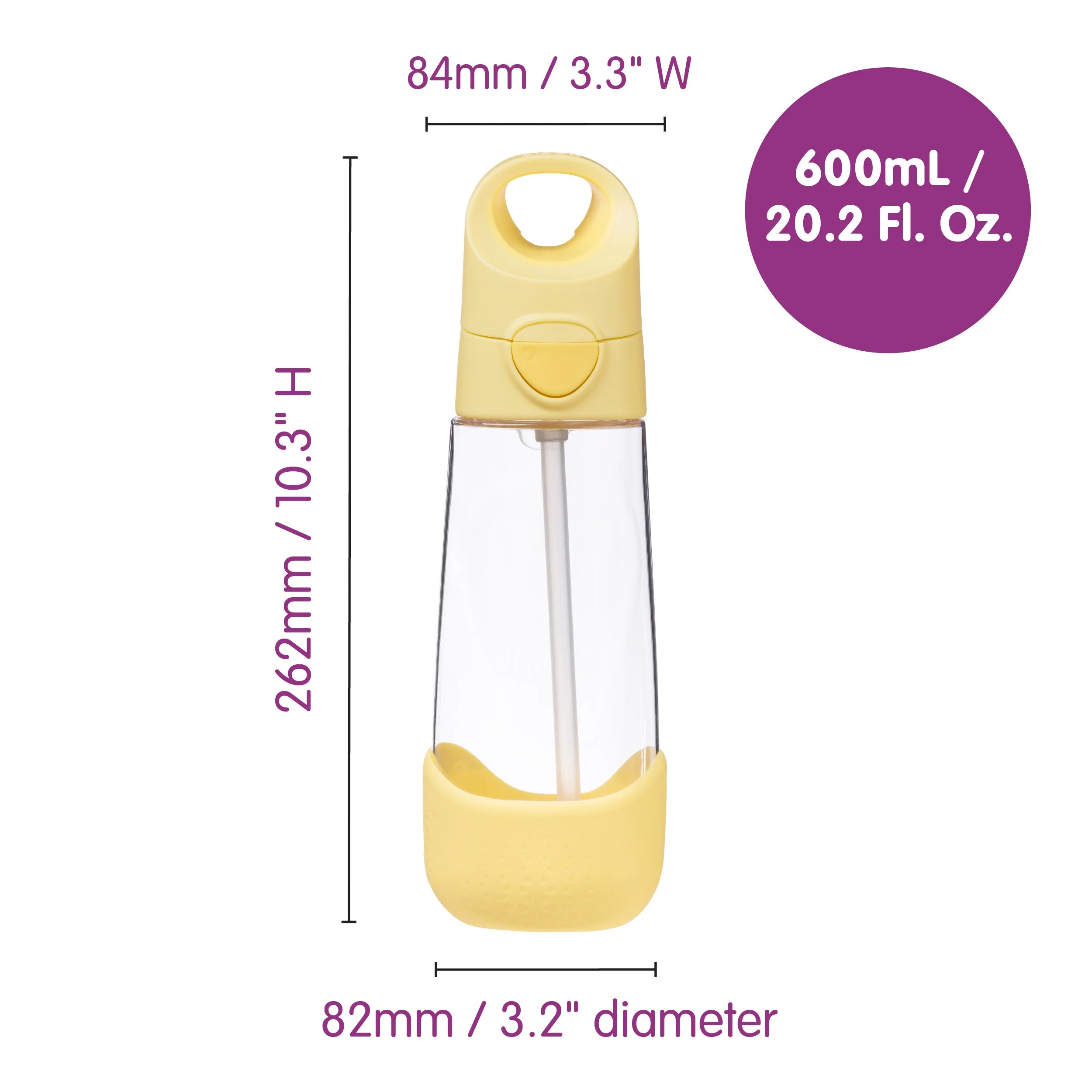 b.box Tritan™ Drink Bottle 600ml – Flamingo Fizz