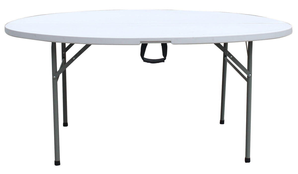 5ft White Round Folding Garden Table #HP-152YZ