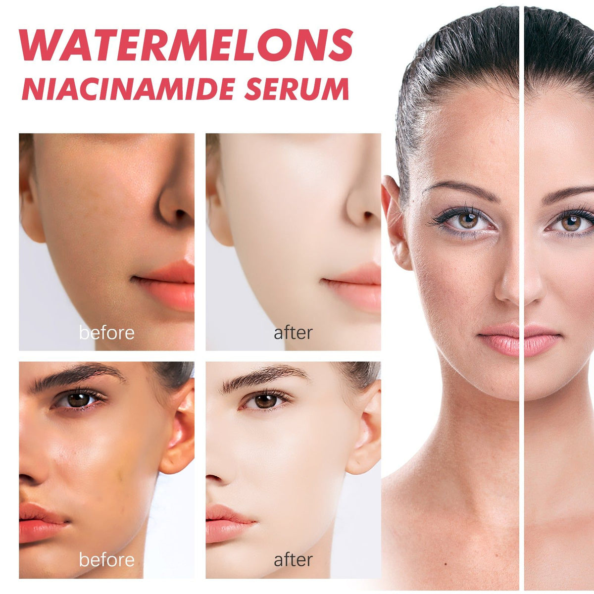 Watermelon Niacinamide Serum for Moisturizing Whitening, Brightening, Pore Care ,60ml