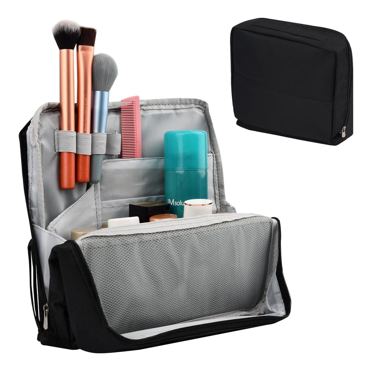 Large Makeup Artist Organizer Bag with Brush Holders