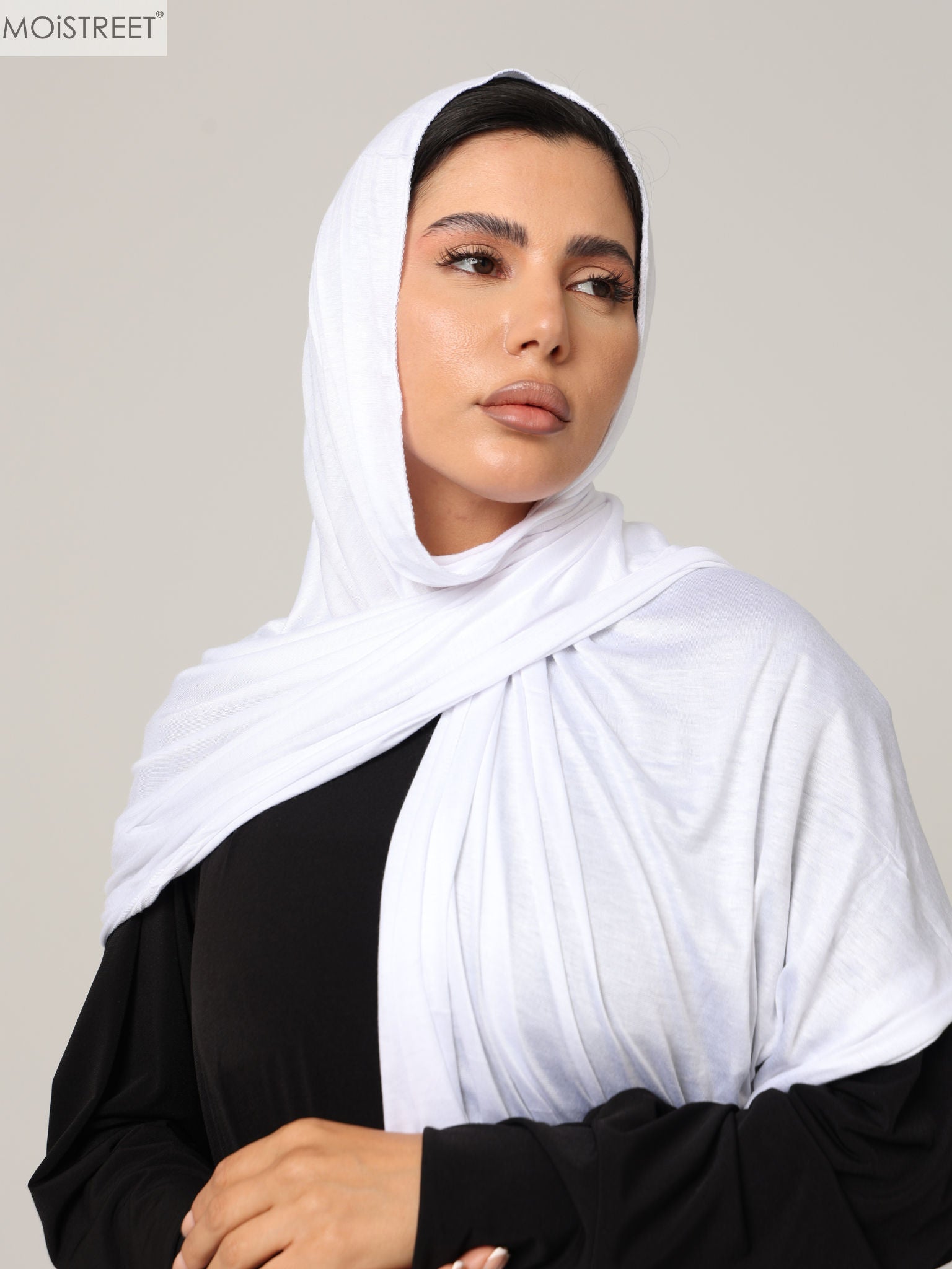 MOiSTREET Hijab White Jersey