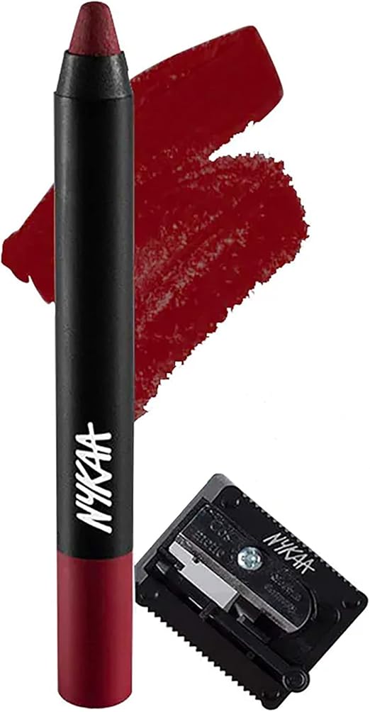 Nykaa Matteilicious lip crayon Perfect Plum02