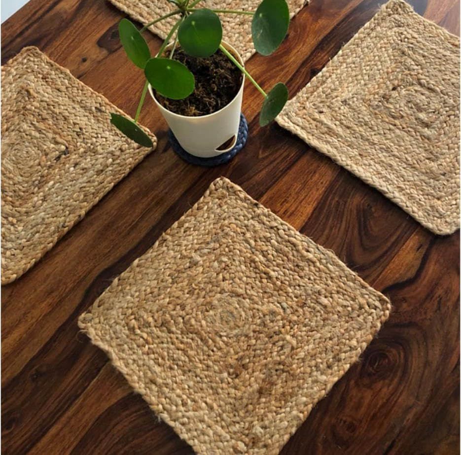AIESY®- Reversible Jute Braided Eco-Friendly Table Runner