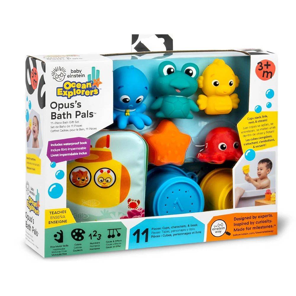 Baby Einstein Ocean Explorers Opus Bath Pals Bath Gift Set, 11 Pieces, 3 Months+