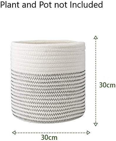 AIESY® Beautiful Jute Spliced Cotton Rope Plant Hanging Basket