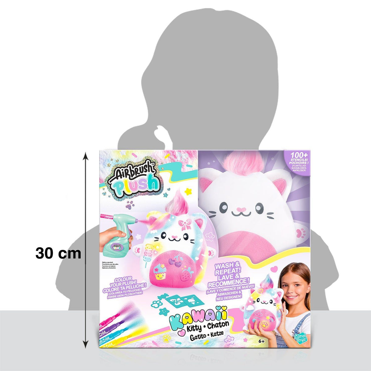 Airbrush Plush - Kawaii Kitty