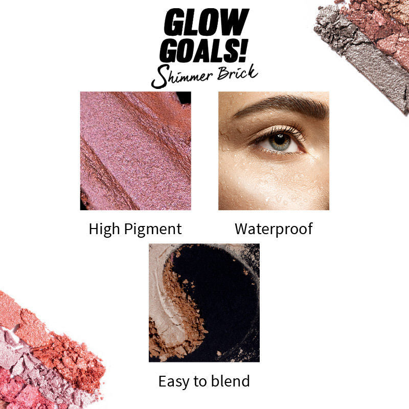 Nykaa Glow Goals! Shimmer Brick Highlighter Palette Good Old Gold