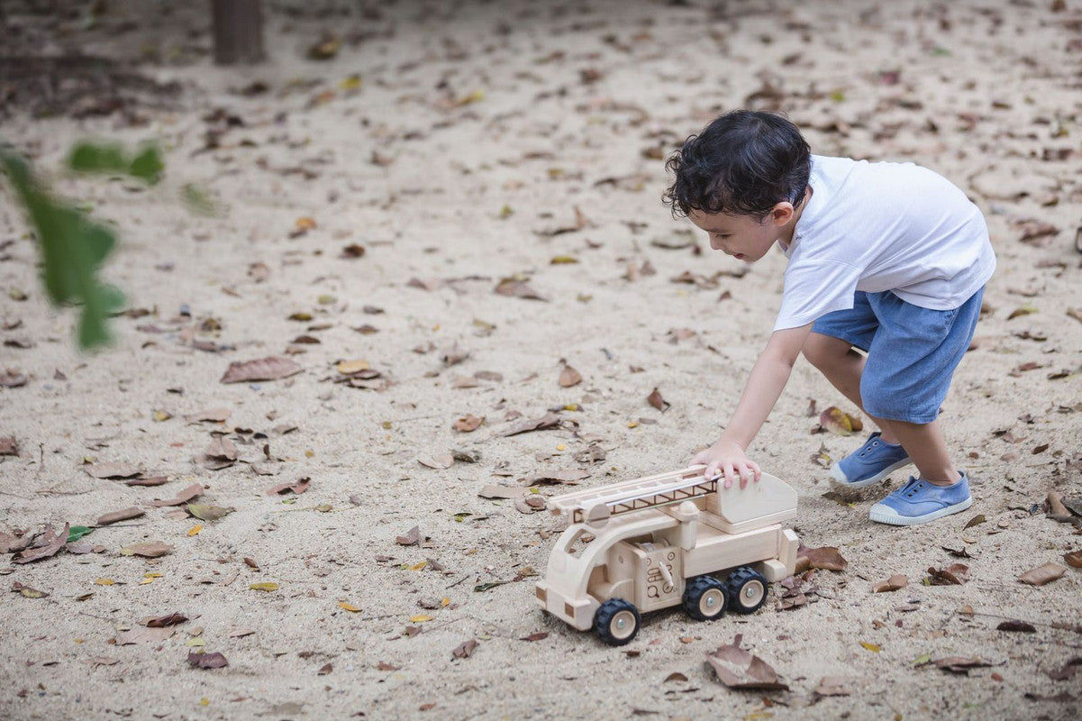 PlanToys Fire Truck — Wooden Toy Vehicle