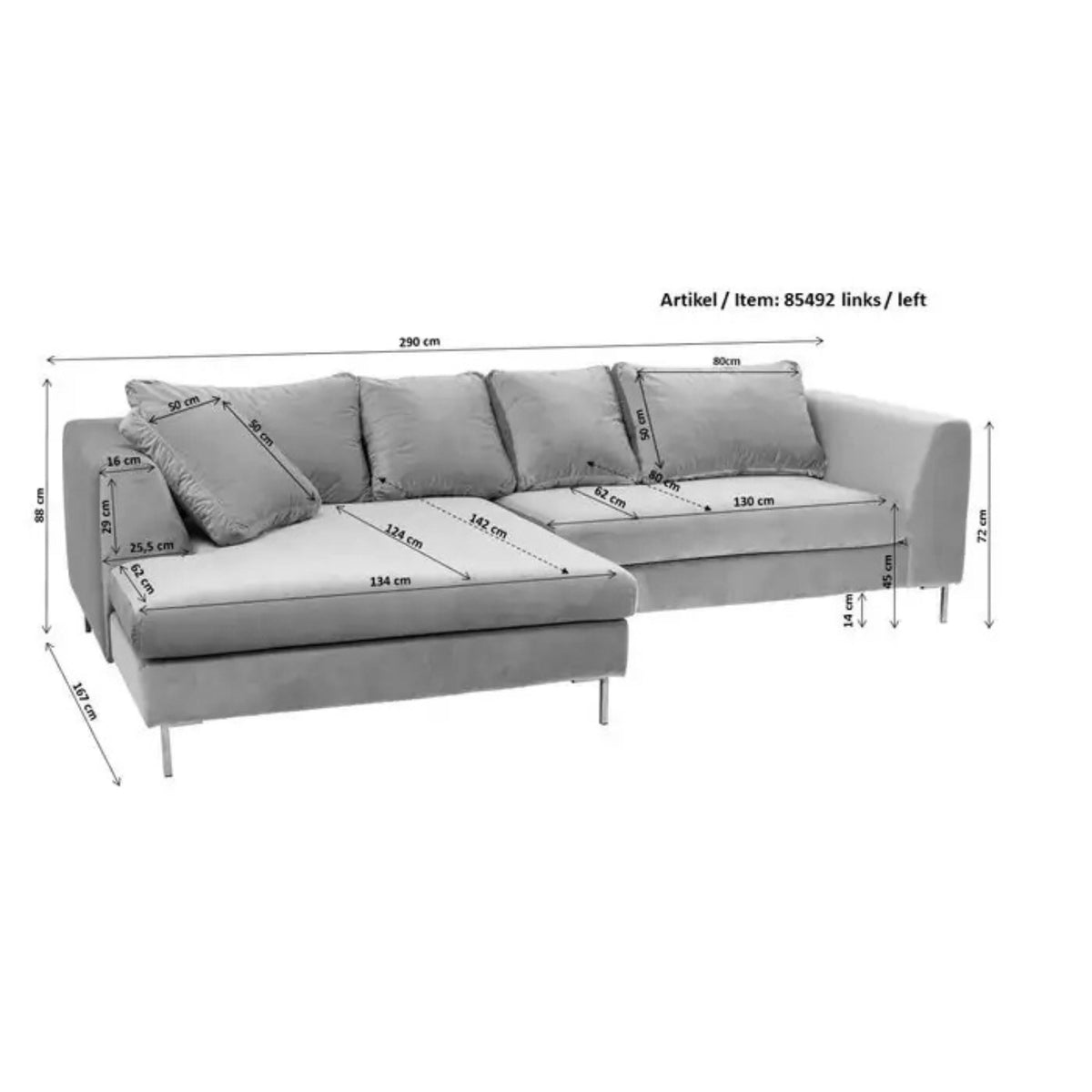 Corner Sofa Gianni | Position Left