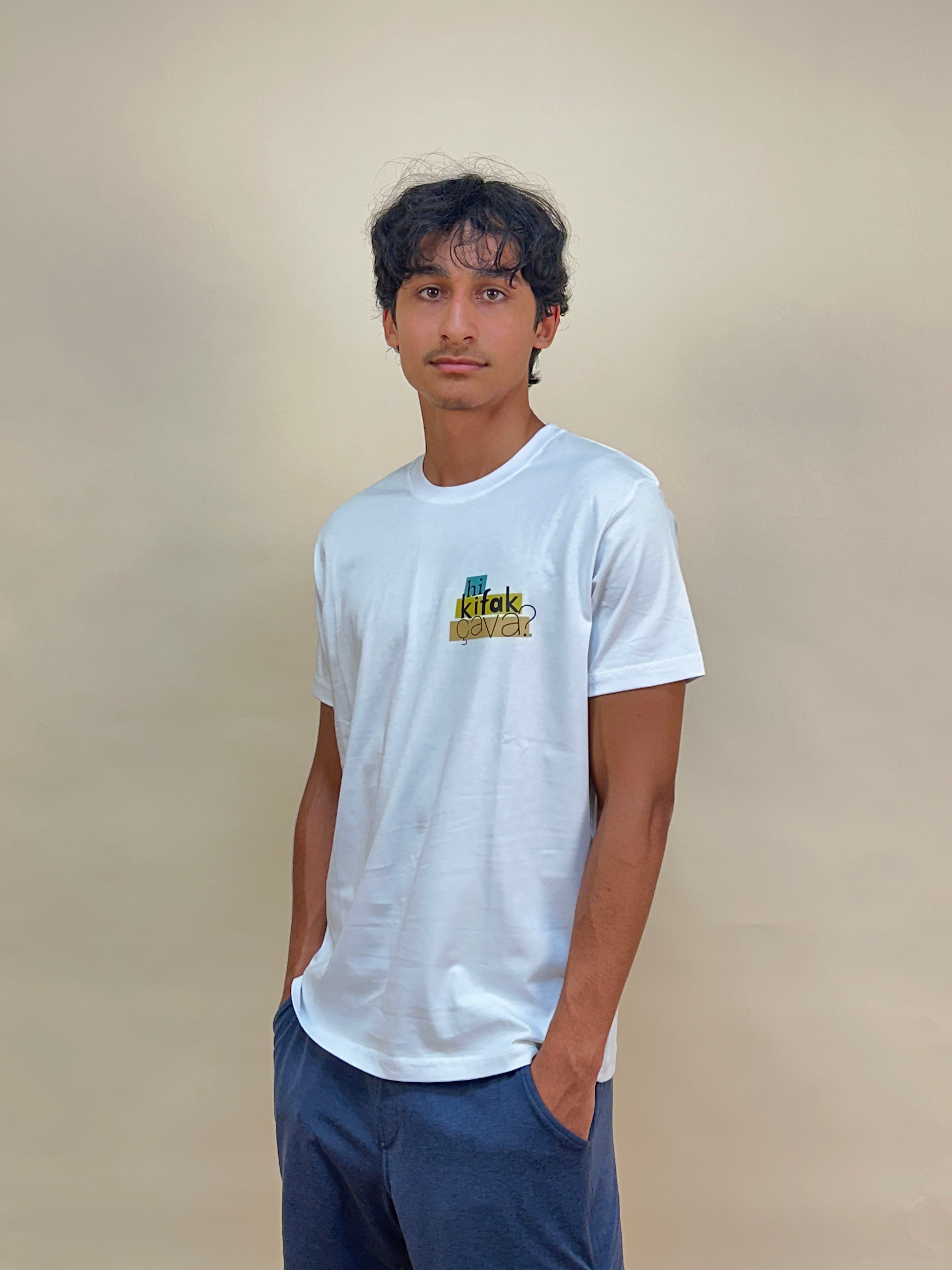 INLEB White "Hi Kifak Ca Va?" Unisex T-Shirt