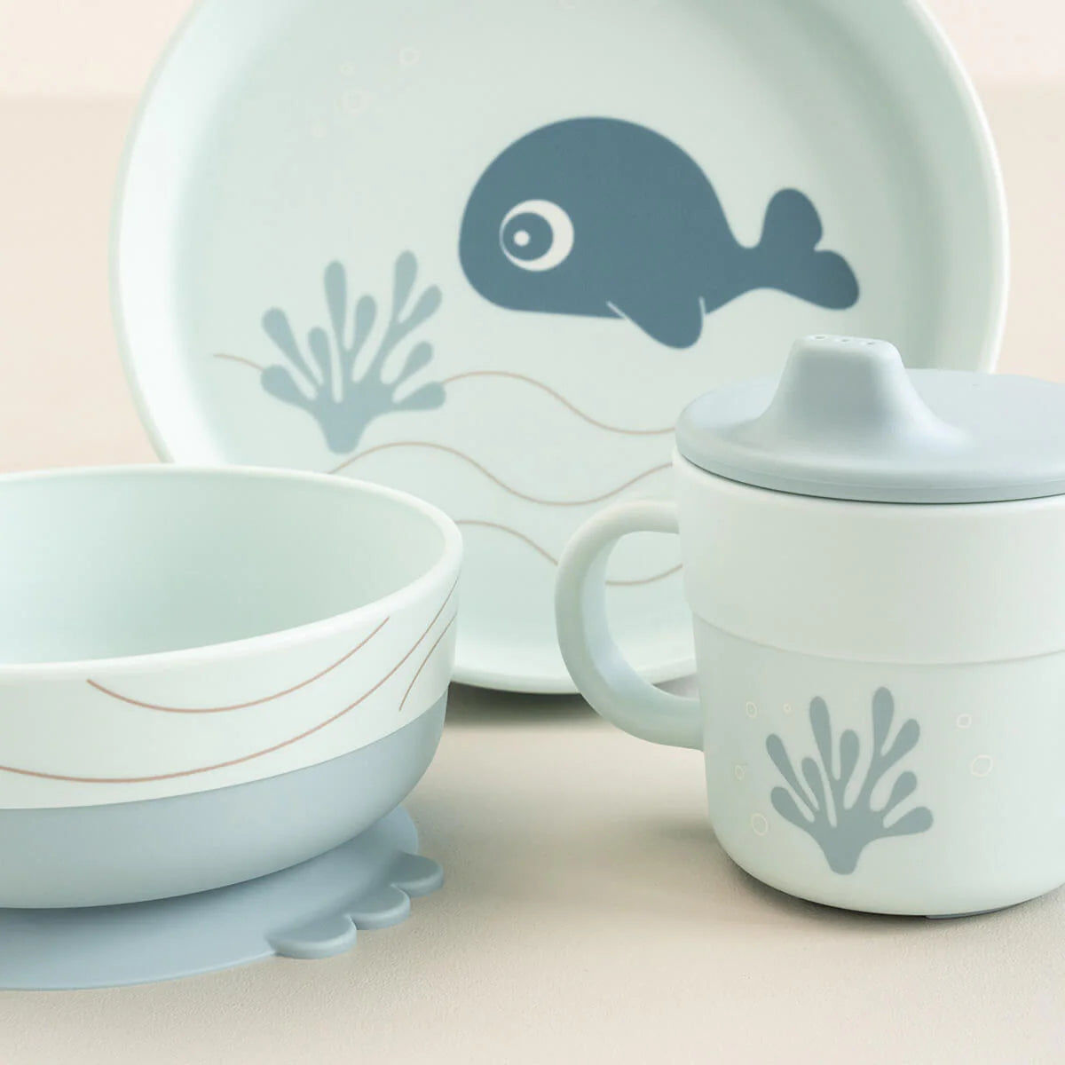 Done By Deer Foodie Dinner Set Wally Blue
