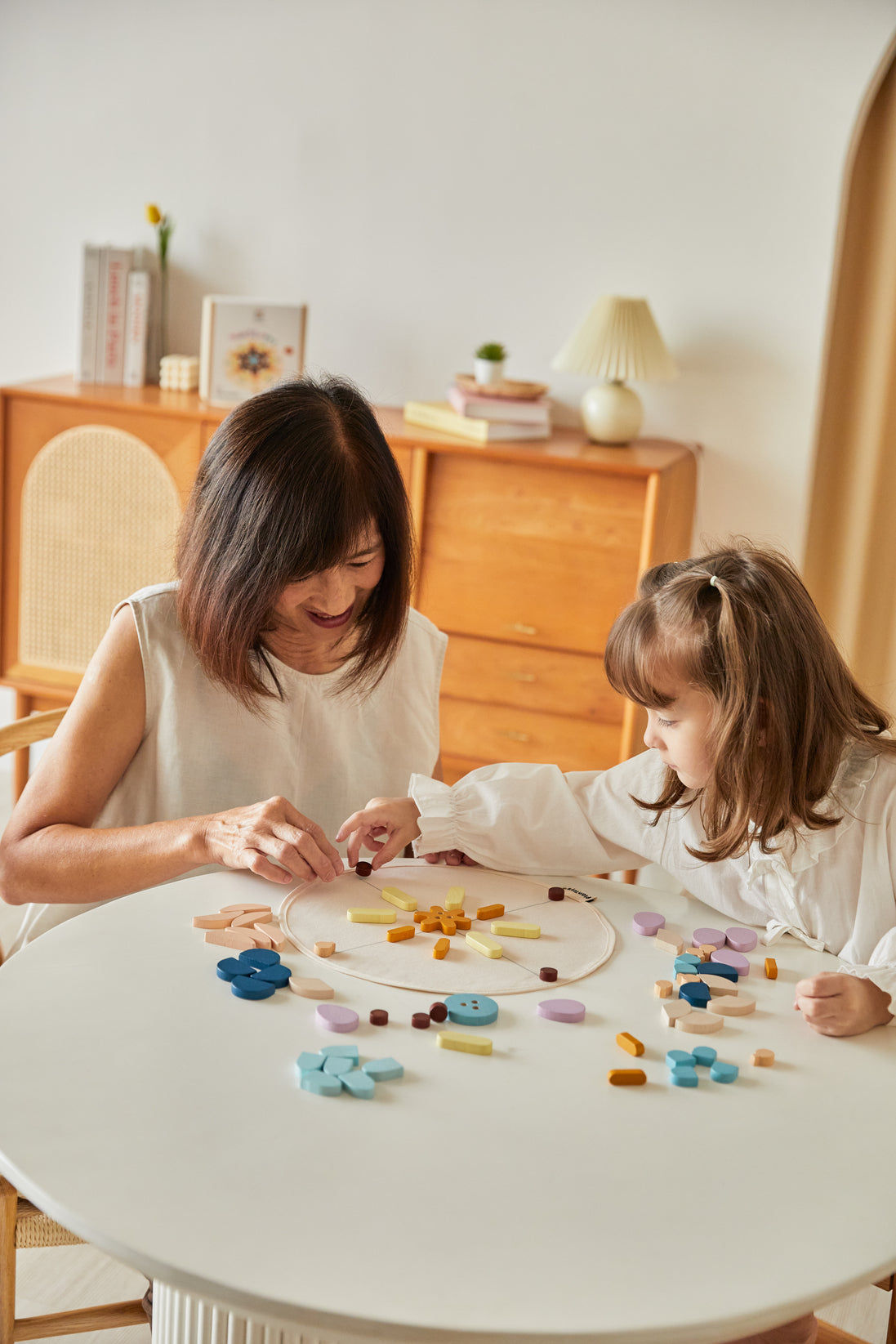PlanToys Mandala — Wooden Pattern Building Set