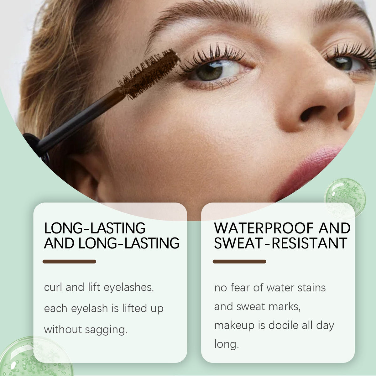 Brown Mascara, Natural and Durable, Curling, Smudge-Proof, All-Day Lift ,10ml/box
