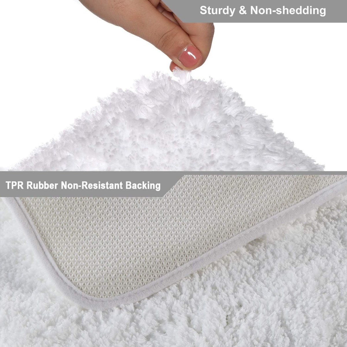 AIESY® Super Soft Modern Shaggy Anti-Slip Bath Mat for Home