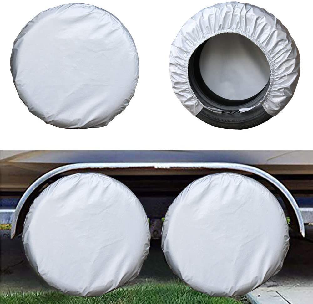 4 Pack Waterproof Tire Cover Spare Tyre Wheel RV Trailer Camper Anti-corrosion Tyre Protector