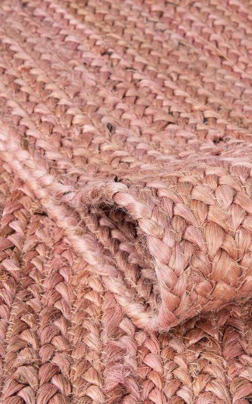 Handmade Braided Eco Friendly Natural Jute Pink Dining Table Runner