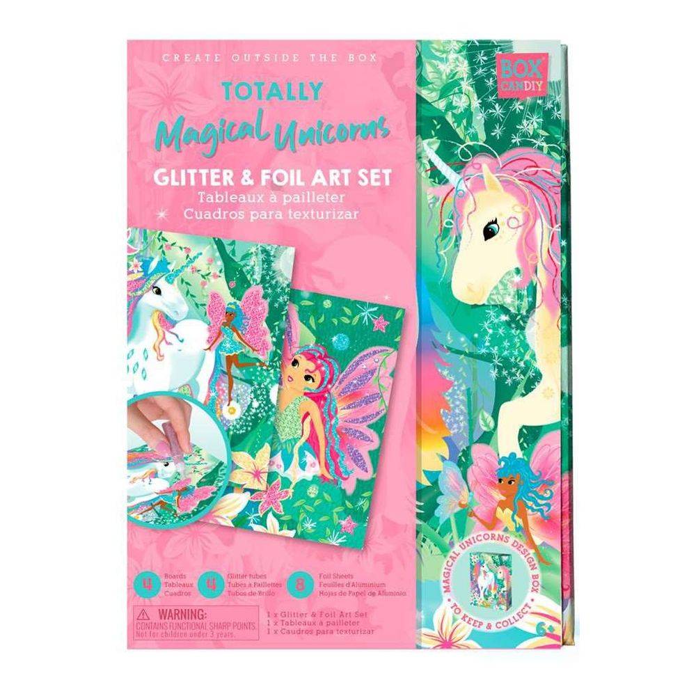Box CanDIY Totally Magical Unicorns Glitter & Foil Art Set, 6+ years