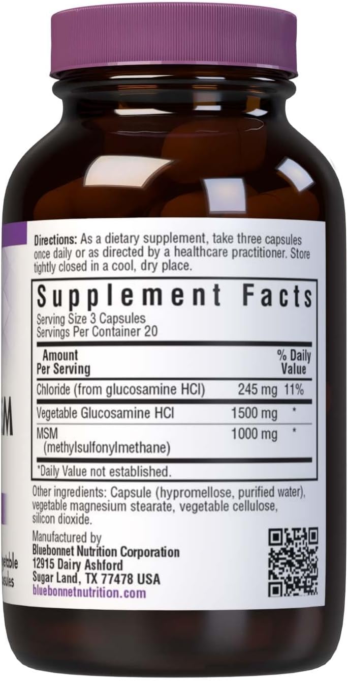 BlueBonnet VEG. GLUCOSAMINE MSM 60S