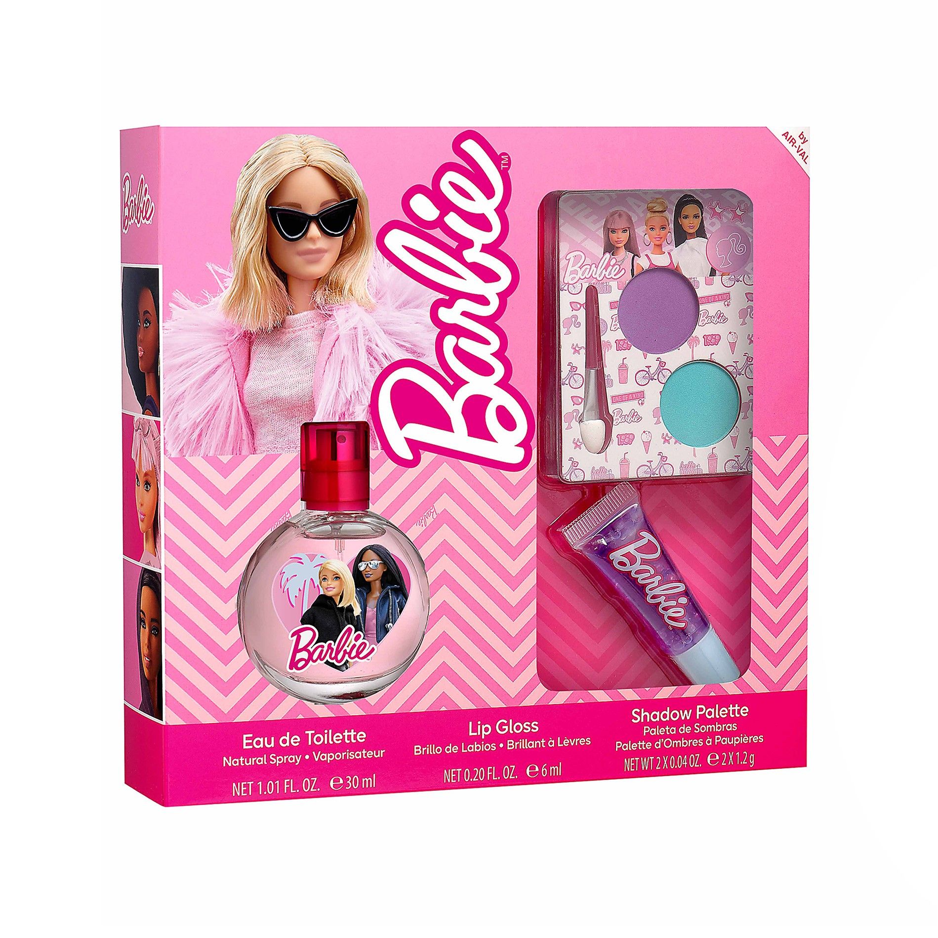 Air-Val Barbie Eau de Toilette & Make-Up Gift Set, 3 Pieces, 3+ years