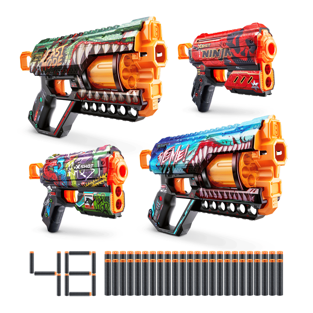 X-Shot Skins Combo Pack [2pk Griefer/2pk Flux]