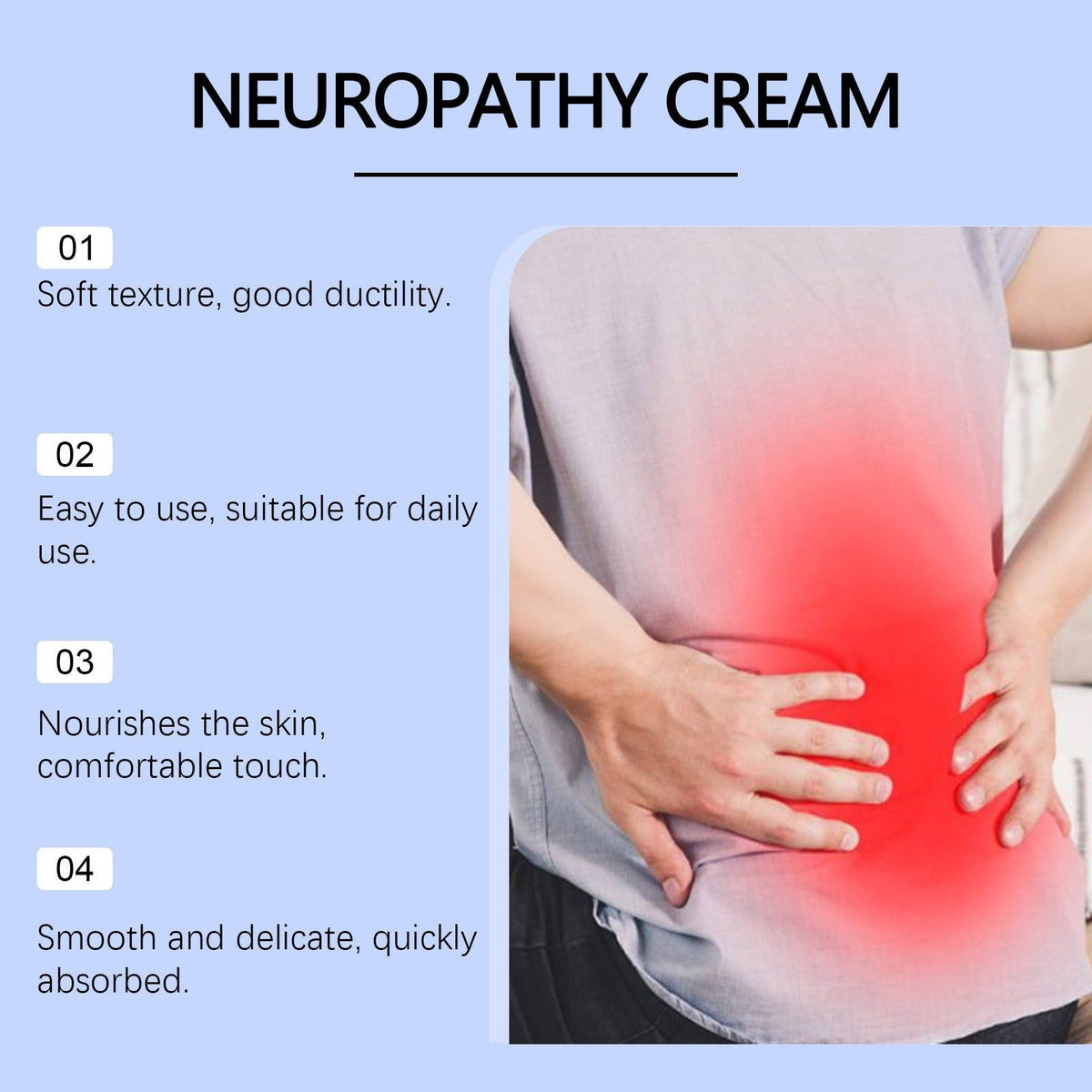 Body Care Cream, Moisturizes, Relieves Nerve Pain, Natural Mint, Nourishing Skin ,114g