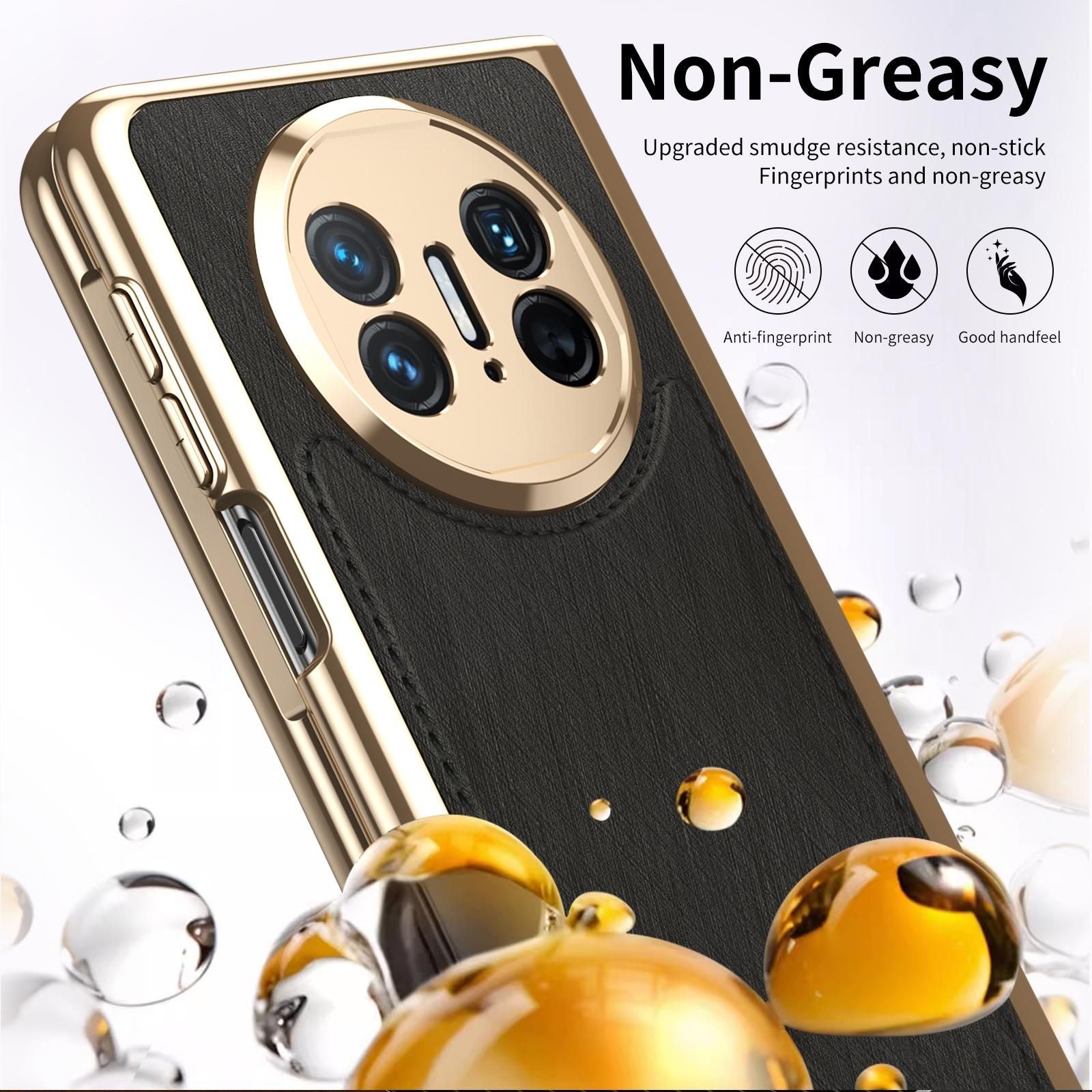 Plating Silver Brocade Case For Huawei Mate X3