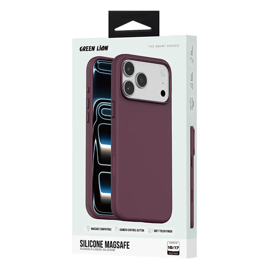 Green Lion Silicone MagSafe with Durable Liquid Silicone for iPhone 18/17 Pro & 18/17 Pro Max