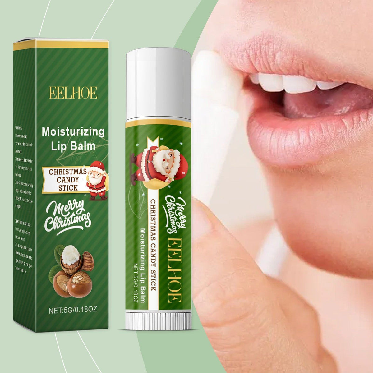 Christmas Lip Care, Moisturizing, Nourishing, Soft & Smooth Lips ,5g