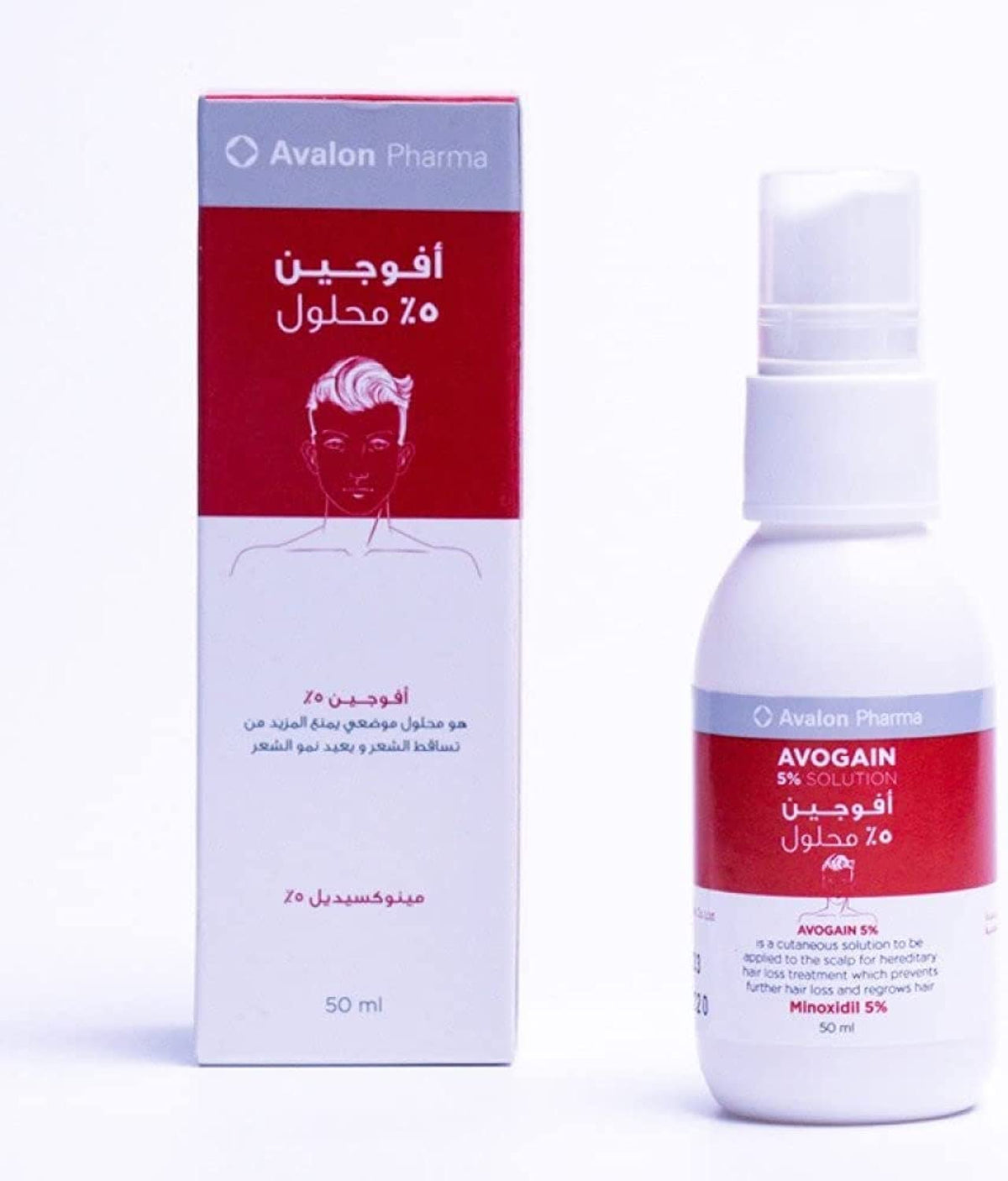 Avogain 5% Minoxidil Topical Solution for Hair Growth 50 mL