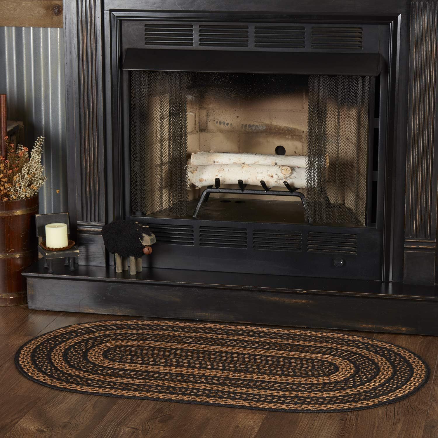 AIESY® Beautiful Reversible Braided Farmhouse Area Geometric Rug