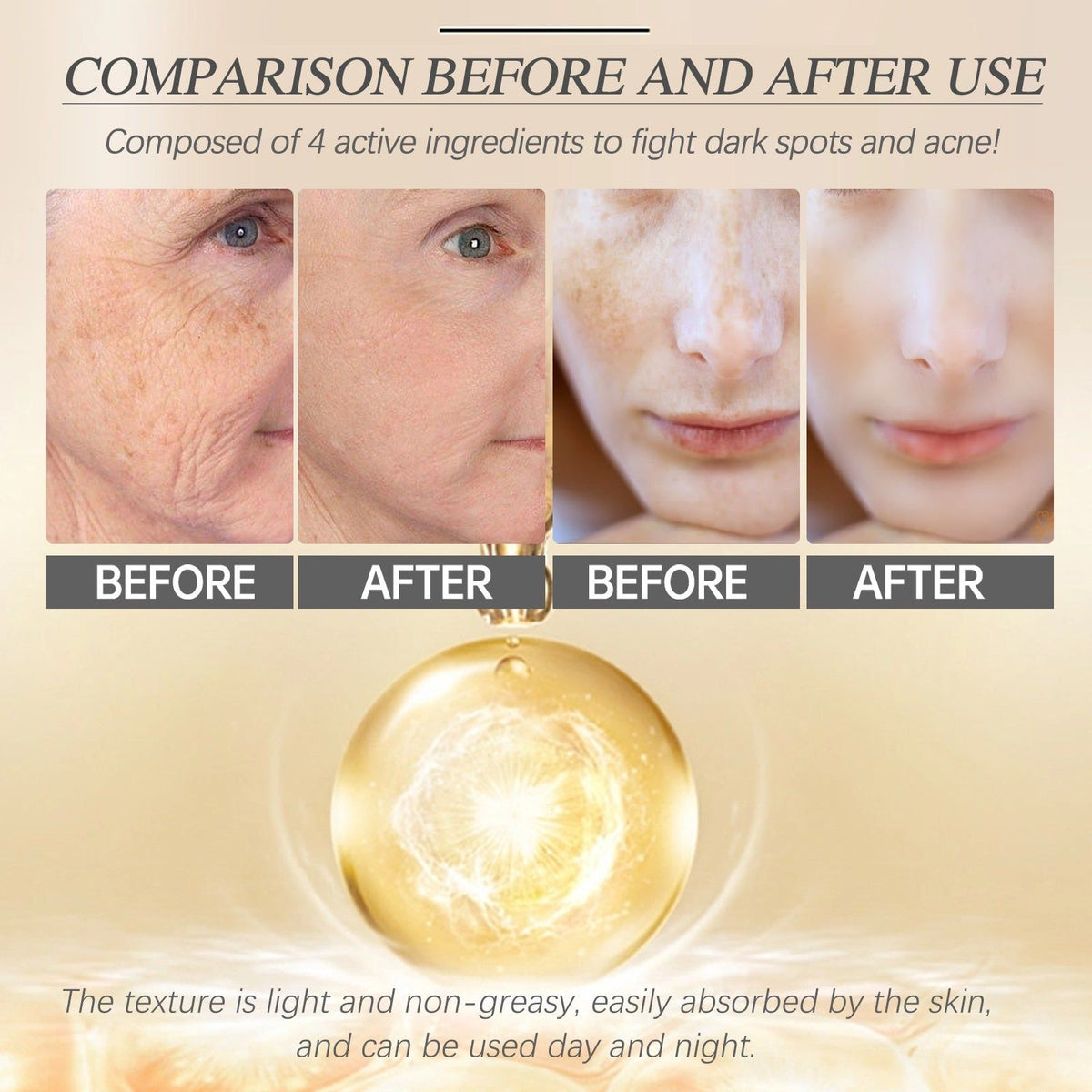 Retinol Collagen Cream Fade Fine Lines, Tighten Skin, Brighten, Moisturize ,50ml
