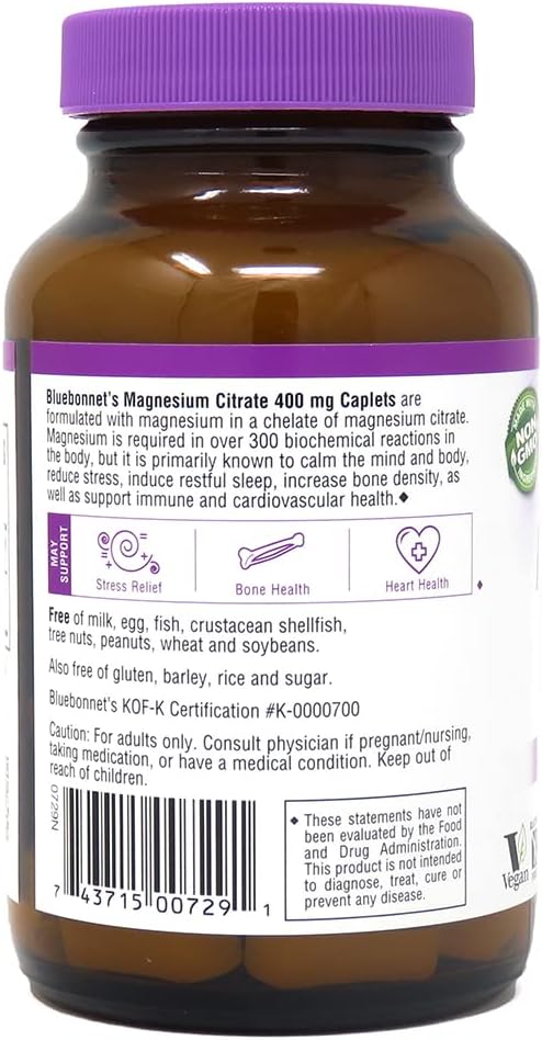 BlueBonnet MAG CITRATE 400MG 60S