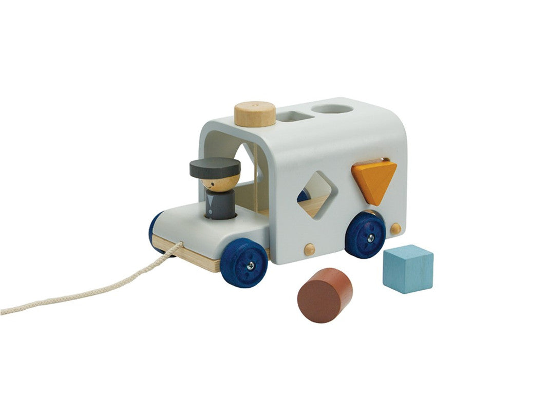 PlanToys Sorting Bus — Orchard | Wooden Shape Sorter