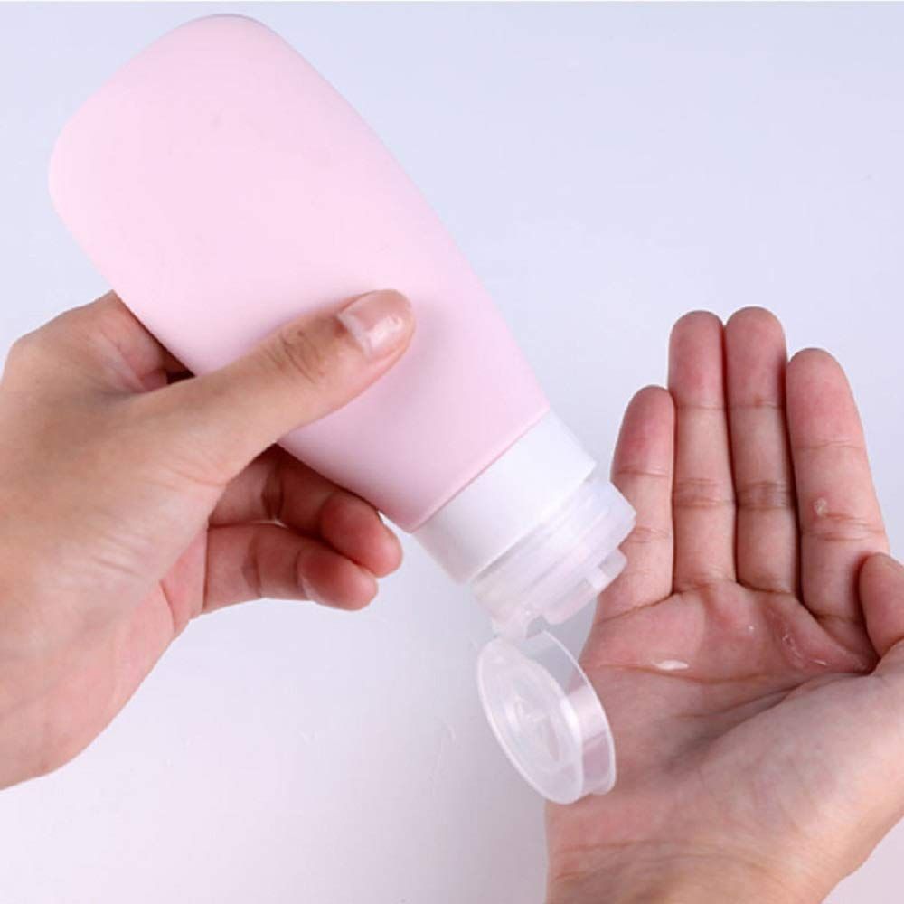 4 Pack Silicone Travel bottle Leak Proof Squeezable Travel Accessories Toiletries Containers