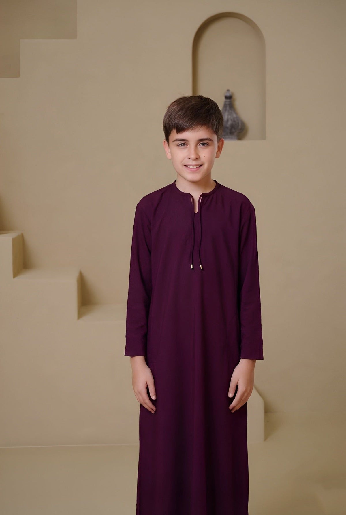 Sahil Kids Abaya - Maroon